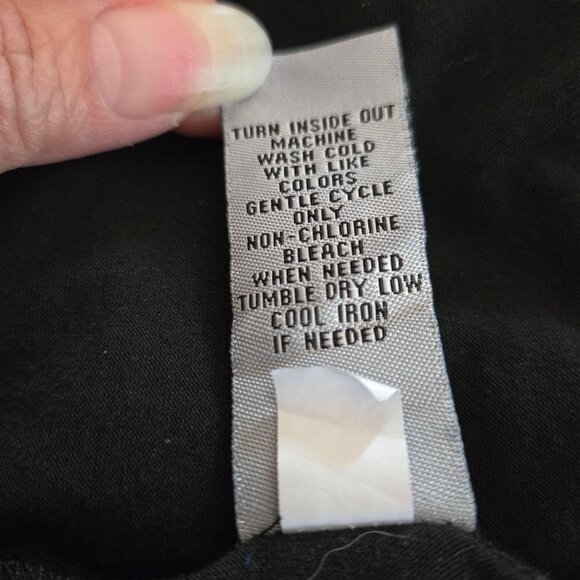 Catherines 3X 26/28W Black Line Print Overlay V-Neck Long Sleeve Tunic Top - Picture 5 of 10